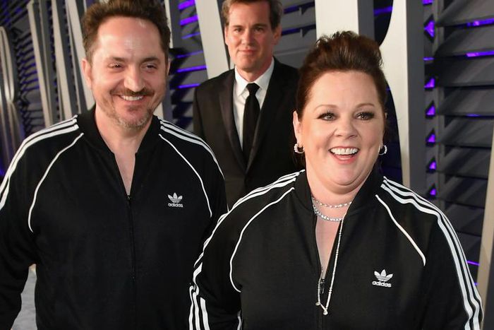 Melissa McCarthy & Husband Don Matching Tracksuits