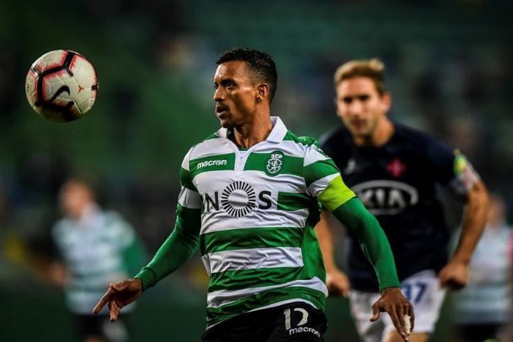 Sporting's forward Nani, center, signed a three-year deal Monday with Orlando City of Major League Soccer