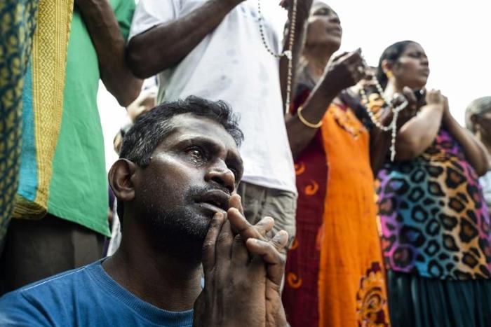 On Sunday morning, scores of Sri Lanka's Christians held a heavily guarded vigil