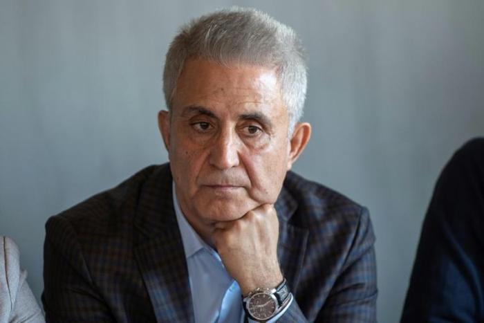 Turkish Cartoonist Musa Kart (pictured April 22, 2019) was sent back to prison with five colleagues from the opposition daily Cumhuriyet
