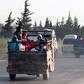 Bombardment by Syrian government forces and their Russian ally has prompted tens of thousands of civilians to flee the south of the jihadist-controlled Idlib region