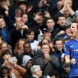 David Luiz celebrates scoring Chelsea's second goal against Watford