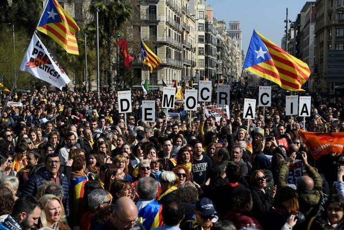 Traffic authorities in Catalonia said activists cut off around 20 roads