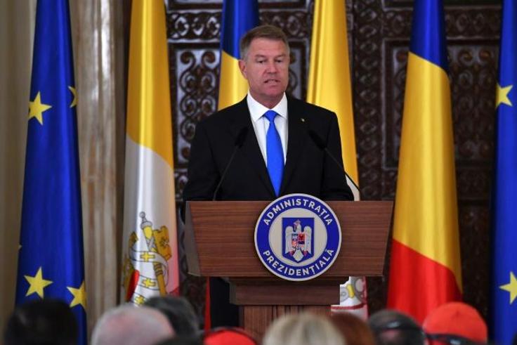 Romania's President Klaus Iohannis (pictured May 2019) urged the government to "respect the recommendations of the Venice Commission" and the EU, which would involve significant weaking of the judicial reforms