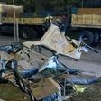 Seen here is the wreckage of a car in which four people were killed following a police pursuit in San Miguel del Monte, Argentina -- 12 police officers have been suspended over the incident