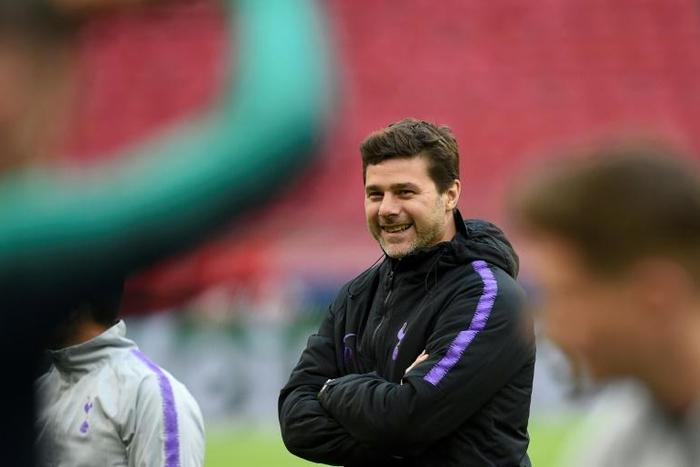 Tottenham coach Mauricio Pochettino in light-hearted mood