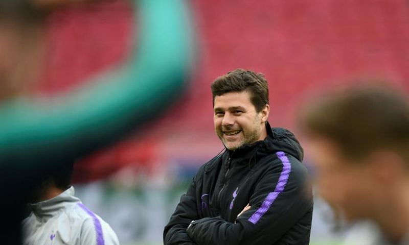 Tottenham coach Mauricio Pochettino in light-hearted mood