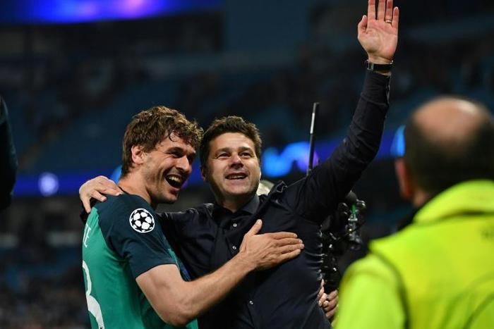 Reaching for the stars: Tottenham manager Mauricio Pochettino (right) has taken his team into the Champions League semi-finals
