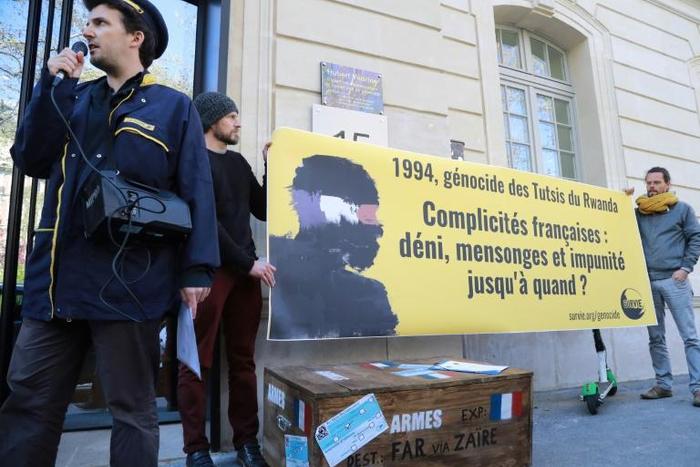 Protesters in Paris accuse France of 'complicity and lies' over the Rwandan genocide on the 25th anniversary