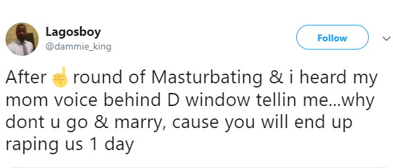 Man reveals his mum’s reaction when she caught him masturbating