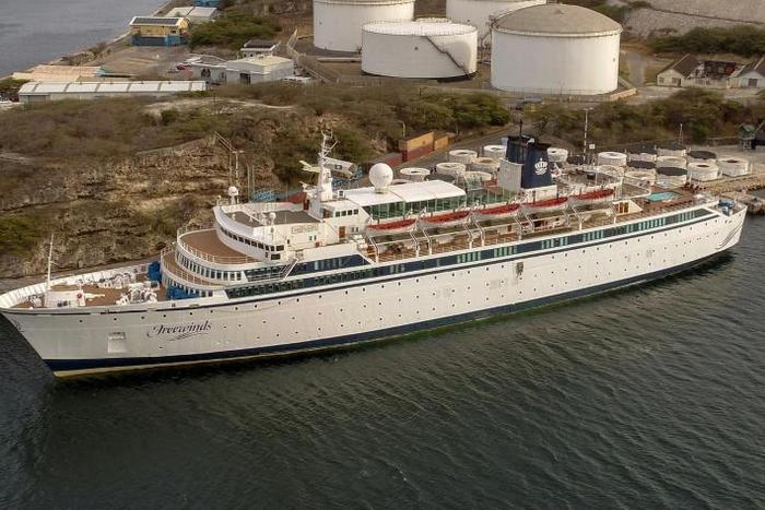 The Freewinds was placed under quarantine in Willemstad upon its arrival from St Lucia