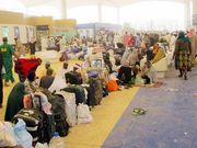 Hajj pilgrims at the airport