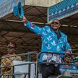 Mutharika salutes the crowd at the launch of his party manifesto in April