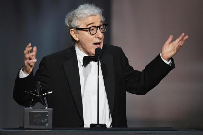 Director Woody Allen -- seen here speaking at the American Film Institute's 45th Life Achievement Award Gala Tribute to Diane Keaton on June 8, 2017 -- is suing Amazon for breach of contract