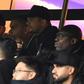 Neymar (left) watched PSG's March 6 defeat to Manchester United from the stands