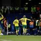 Victory left Championship leaders Norwich (players pictured January 2018) nine points clear of third-placed Leeds