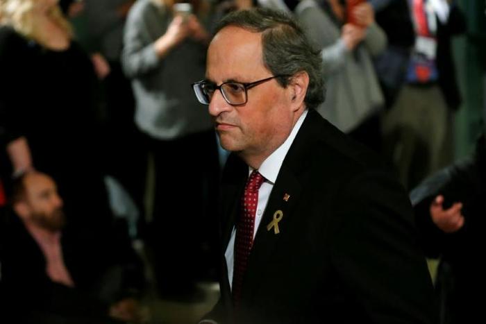 Torra was picked by his predecessor Carles Puigdemont, who fled Spain shortly after the Catalan parliament declared independence to no effect following in October 2017 a banned independence referendum