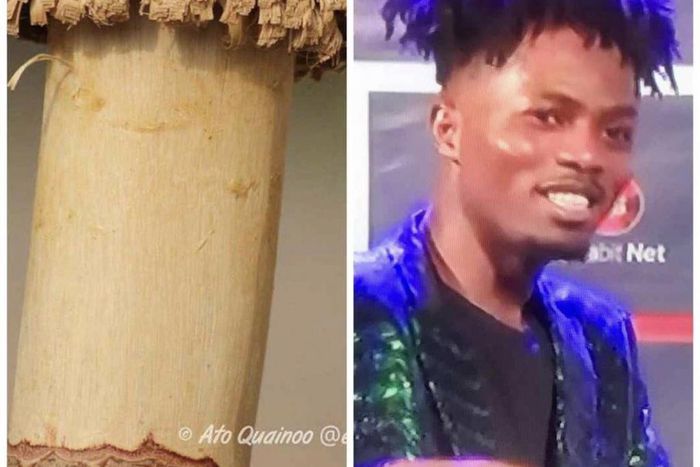 Ghanaian rapper, Kwesi Arthur being compared to a popular kitchen tool, pestle used for pounding fufu.