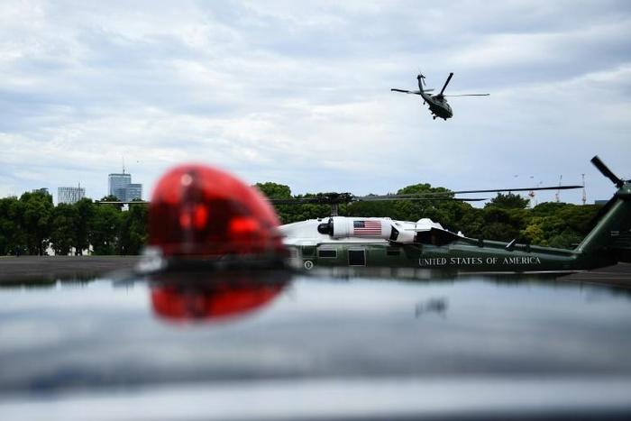 US President Donald Trump and First Lady Melania leave Tokyo on Marine One after a visit reaffirming the strength of the US-Japanese alliance in the face of rising Chinese power and North Korean nuclear tension
