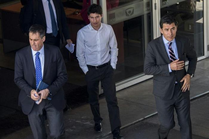 Earlier this month, French prosecutors went to Chile to question Nicolas Zepeda, seen here leaving a Santiago court on April 17