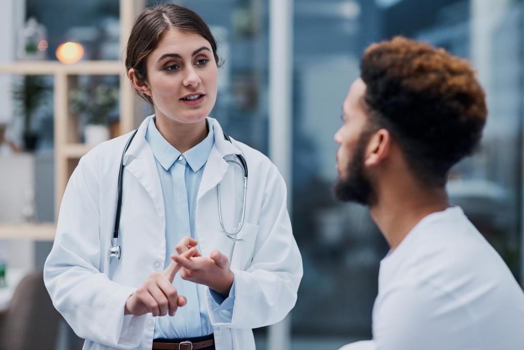 Clarifying the matter for her patient