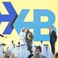 Ruler of Dubai Sheikh Mohammed bin Rashid Al-Maktoum (2-L), and the Emirate's Crown Prince Sheikh Hamdan bin Mohammed bin Rashid Al-Maktoum (3-R), participate in ceremony to present the new logo of Dubai International Airport on February 13, 2019