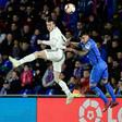 Real Madrid's Gareth Bale (L) vies with Getafe midfielder Mauro Arambarri on Thursday.