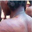 Whose daughter is this? Man flogs wife brutally for cheating with neighbour (Photos)