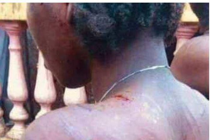 Whose daughter is this? Man flogs wife brutally for cheating with neighbour (Photos)
