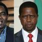 Hakainde Hichilema (left), head of the United Party for National Development (UPND) opposition, and President Edgar Lungu