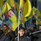 Ocalan, seen here in flags at a pro-Kurdish rally in Germany, founded the outlawed Kurdistan Workers' Party (PKK) -- blacklisted as a terror group by Ankara, the United States and the European Union -- in 1978 to seek Kurdish autonomy