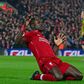 Liverpool forward Sadio Mane celebrates after scoring against Watford