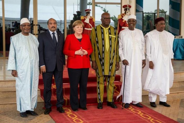 Merkel attended a G5 meeting of Sahel country leaders in Ouagadougou