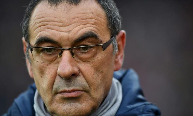 Running out of time: Maurizio Sarri's future as Chelsea manager is in doubt after Sunday's 6-0 thrashing by Manchester City
