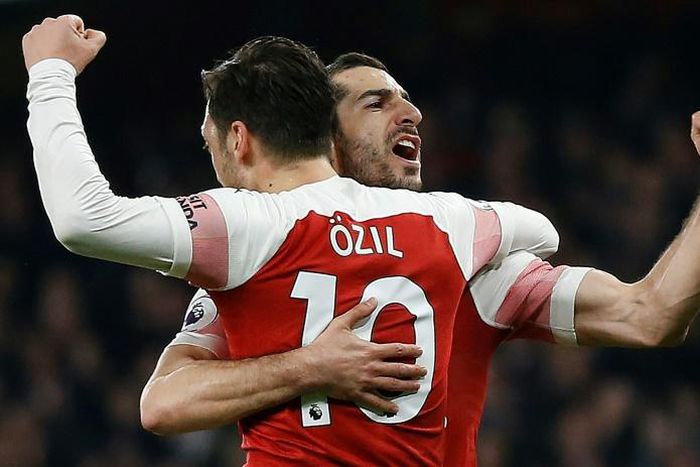 Mesut Ozil scored and set up Henrikh Mkhitaryan for Arsenal's second goal against Bournemouth