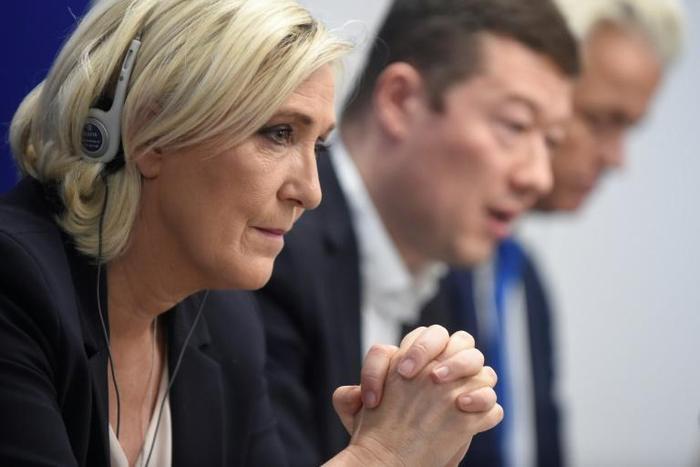 (L-R) Marine Le Pen, Tomio Okamura, and Geert Wilders seek to present a unified far-right front during the EU's parliamentary election