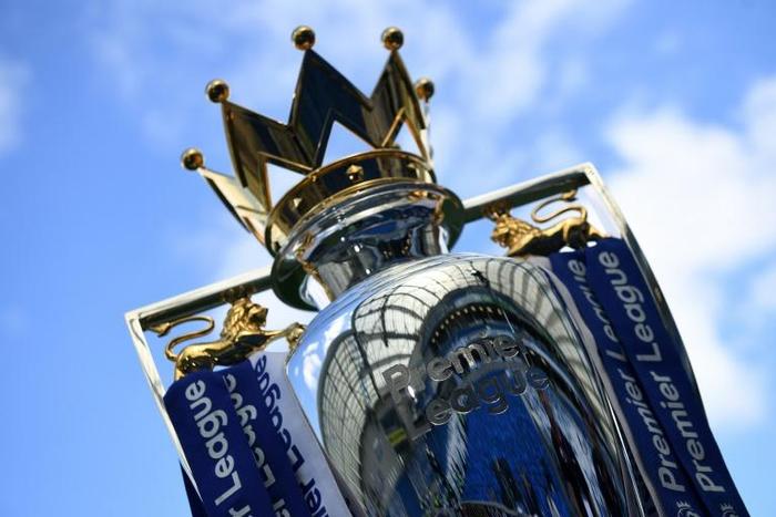 The Premier League trophy