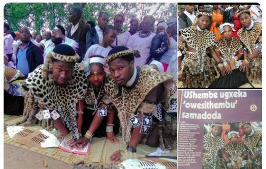 Identical twins marry one woman in a colourful wedding event