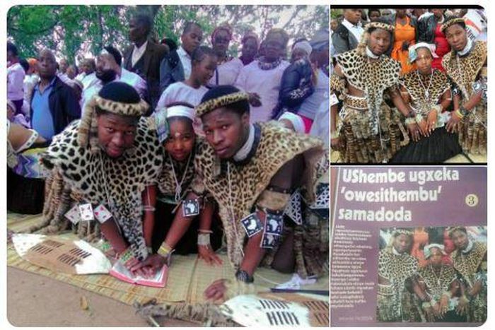 Identical twins marry one woman in a colourful wedding event