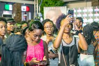 Makeup enthusiasts and fans of DJ Cuppy at the Accra Mall