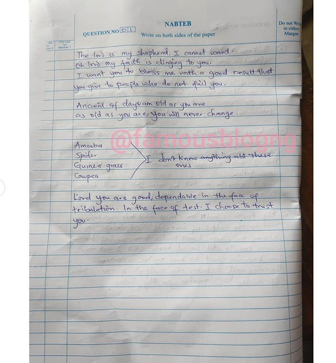 Answer booklet