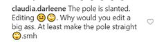 Instagram comment