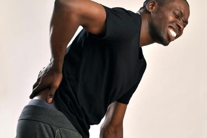 Man with low back pain