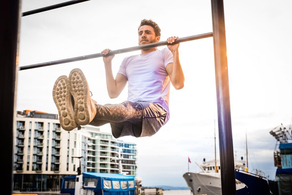 Outdoor pull-up.