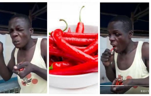 Video of shoe thief being forced to eat a bowl of raw Chili pepper goes viral