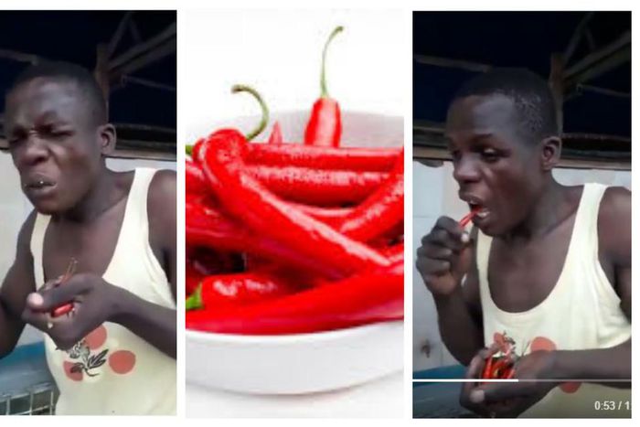 Video of shoe thief being forced to eat a bowl of raw Chili pepper goes viral