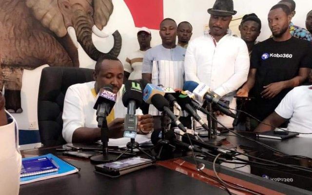 John Boadu addressing the media