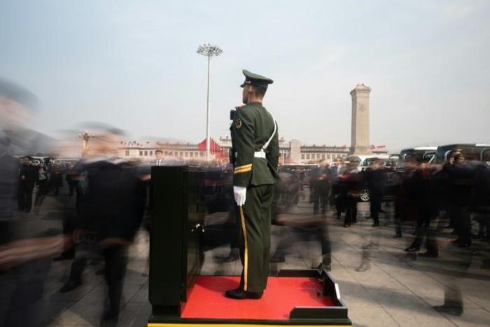 Tiananmen Square was the site of the brutal 1989 crackdown on anti-government protestors, which Beijing now supresses all reference to