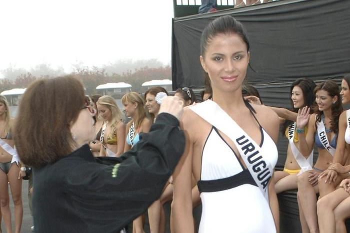 An investigation source identified the woman as Fatimih Davila, who represented her country at the Miss Universe apgeant in 2006 (pictured) and the Miss World pageant in 2008
