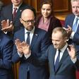 European Council President Donald Tusk is on a three-day visit to Ukraine which is commemorating the fifth anniversary of the pro-EU Maidan revolution